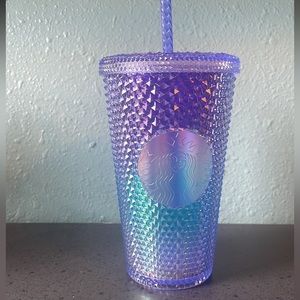 Blue purple stud Starbucks cup